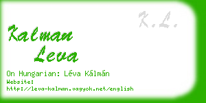 kalman leva business card